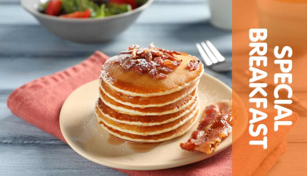 Special Brekkie: Bacon Pancakes!