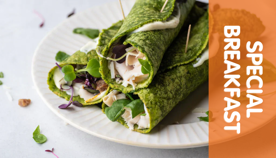 Special Brekkie: Spinach & Feta Wraps