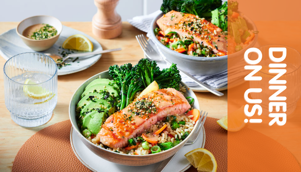 Dinner on Us: Salmon Plate!