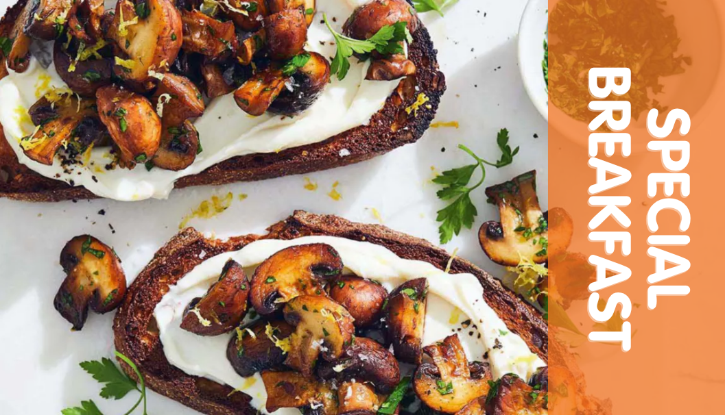 Special Breakfast: Loaded Mushroom Toast